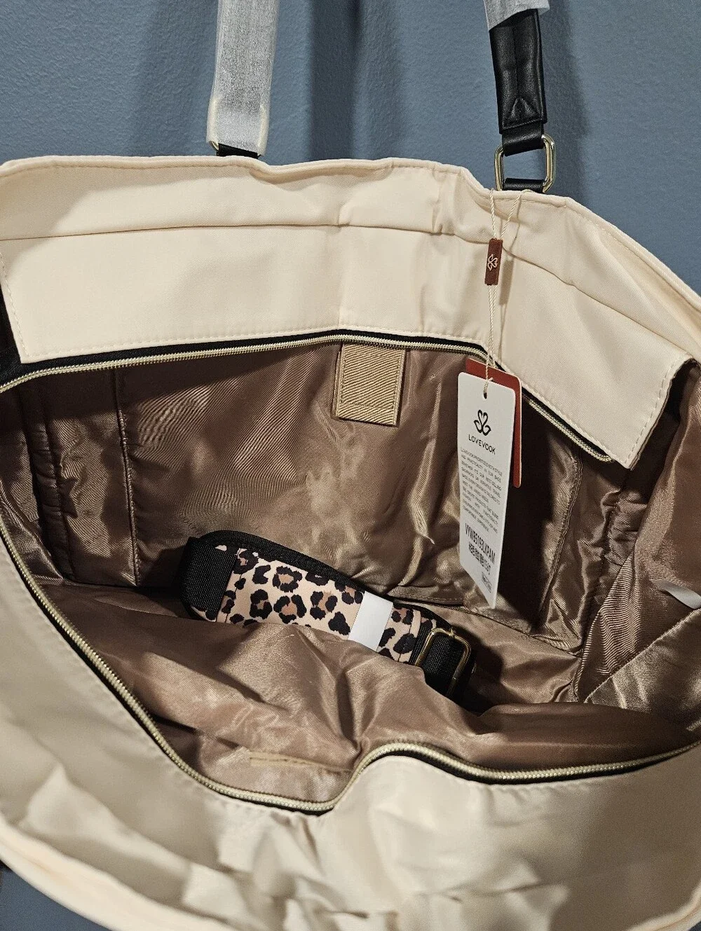 Lovevook Leopard Print Laptop Work Tote With Lunch Compartment - BNWT!!